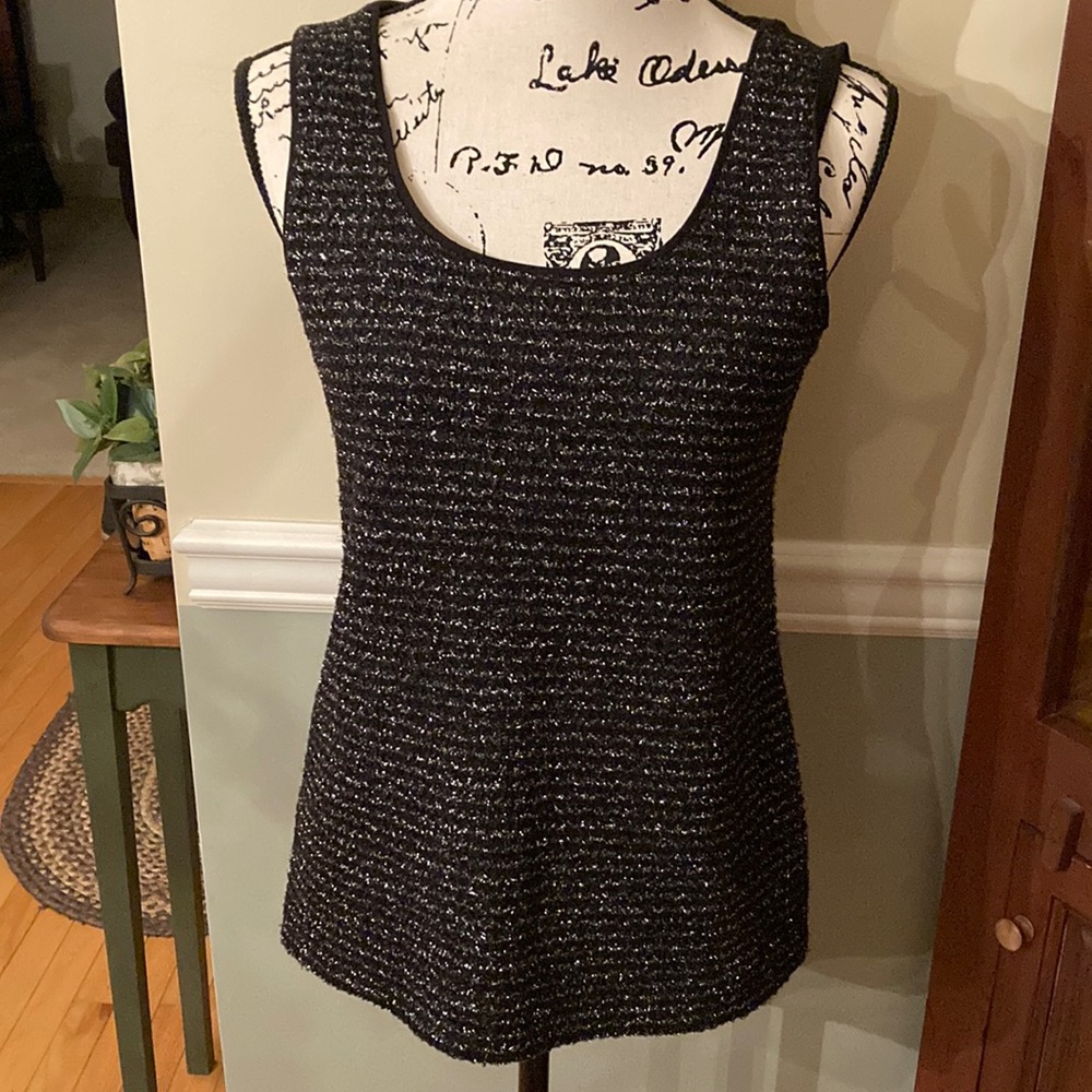 NWT! Loft black with silver tank top